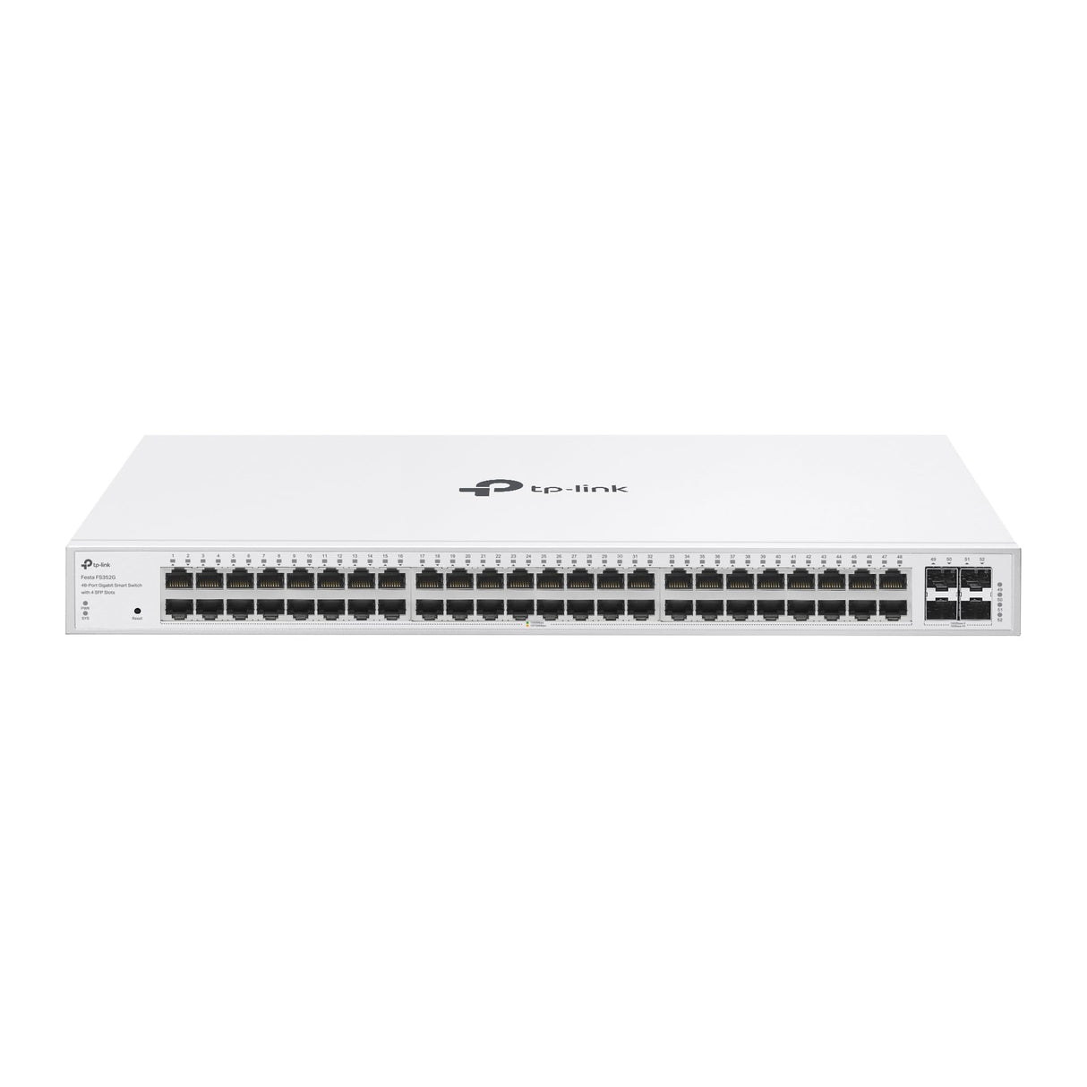 TP-Link Festa FS352G - Switch Gigabit de 48 Puertos con 4 Ranuras SFP, Gestión Cloud, Ideal para Grandes Empresas, Alta Capacidad, Rendimiento Estable y Seguro