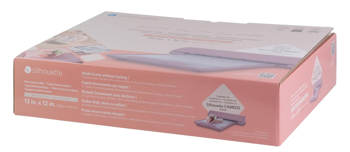 Silhouette America - Alfombrilla de corte electrostática para uso con modelos Cameo 5 y Cameo 5 Plus - 12 x 12 (rosa mate)