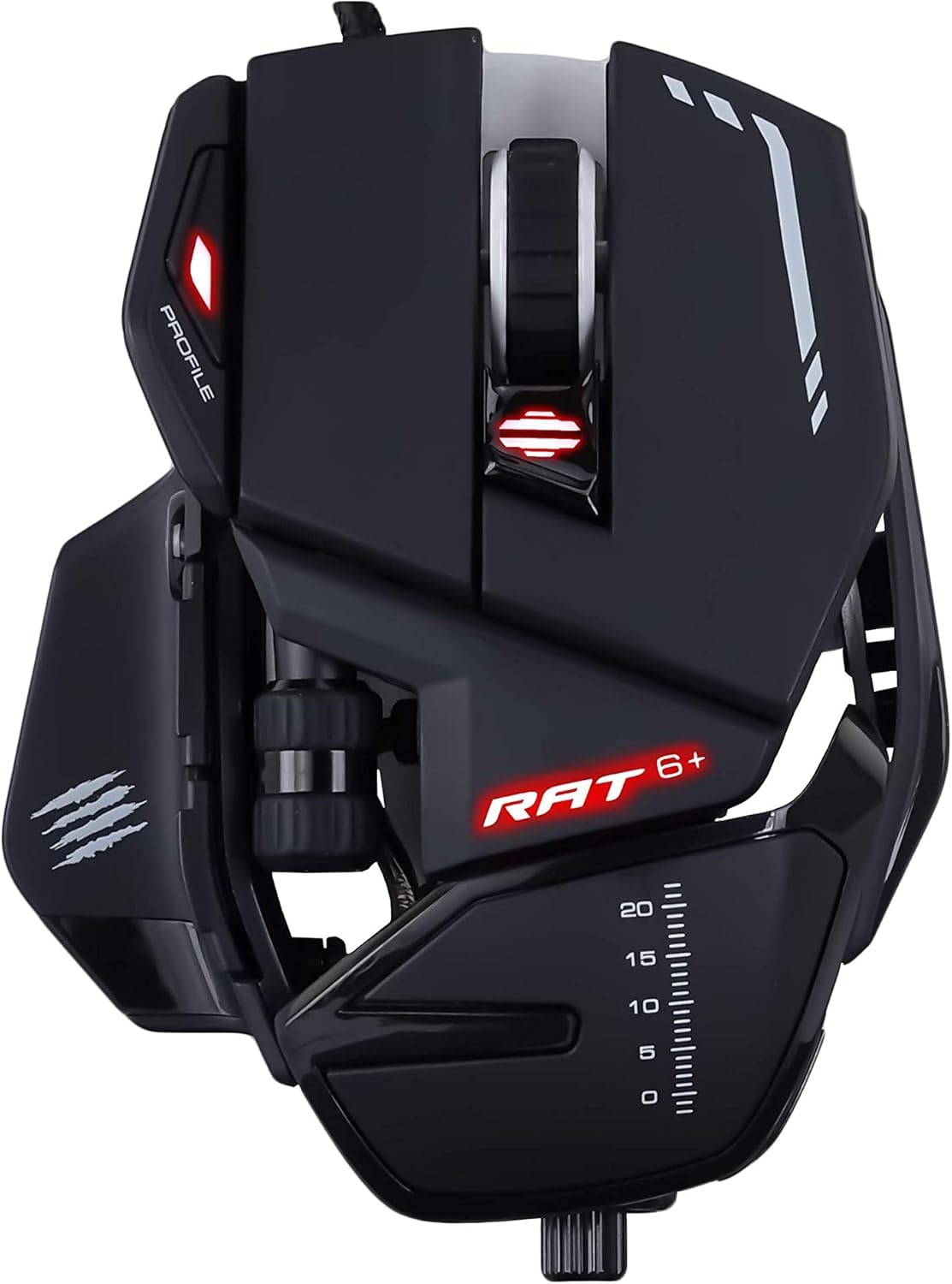 Mad Catz R.A.T. 6+ - Ratón (mano derecha, Óptico, USB, 12000 DPI, 12000 pps, Negro)