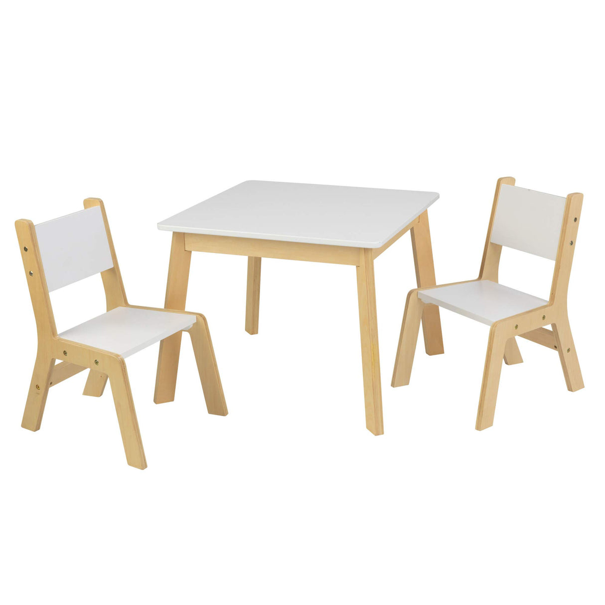 KidKraft Juego Infantil Moderno de Mesa y 2 sillas de Madera, Mesa y Silla Infantil, Muebles para Salas de Juego y Dormitorio de niños (27025)