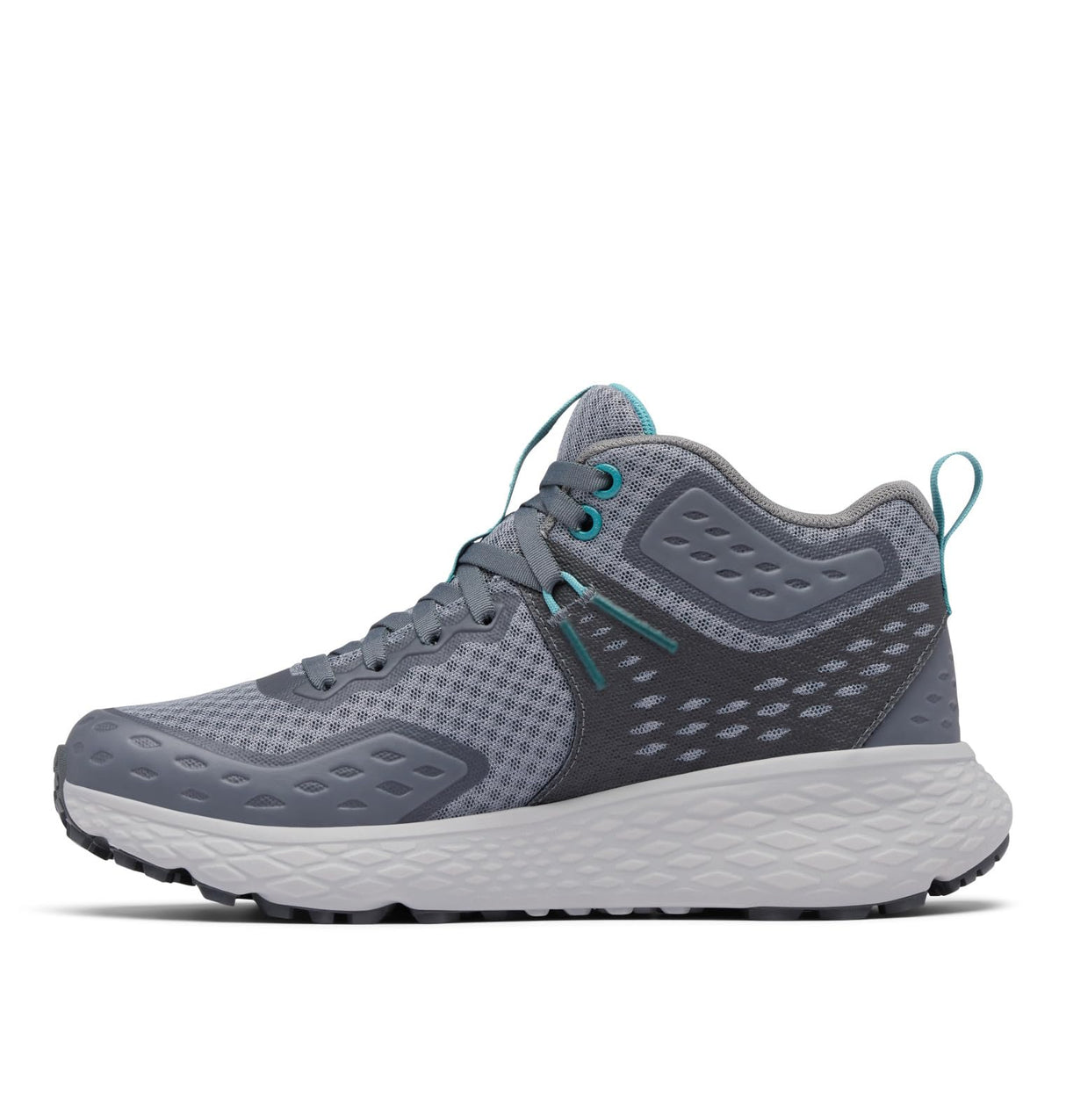 Columbia Women's Konos TRS Outdry Mid, Waterproof Mid Rise Trekking and Hiking Boots, Ti Grey Steel/Teal, 8