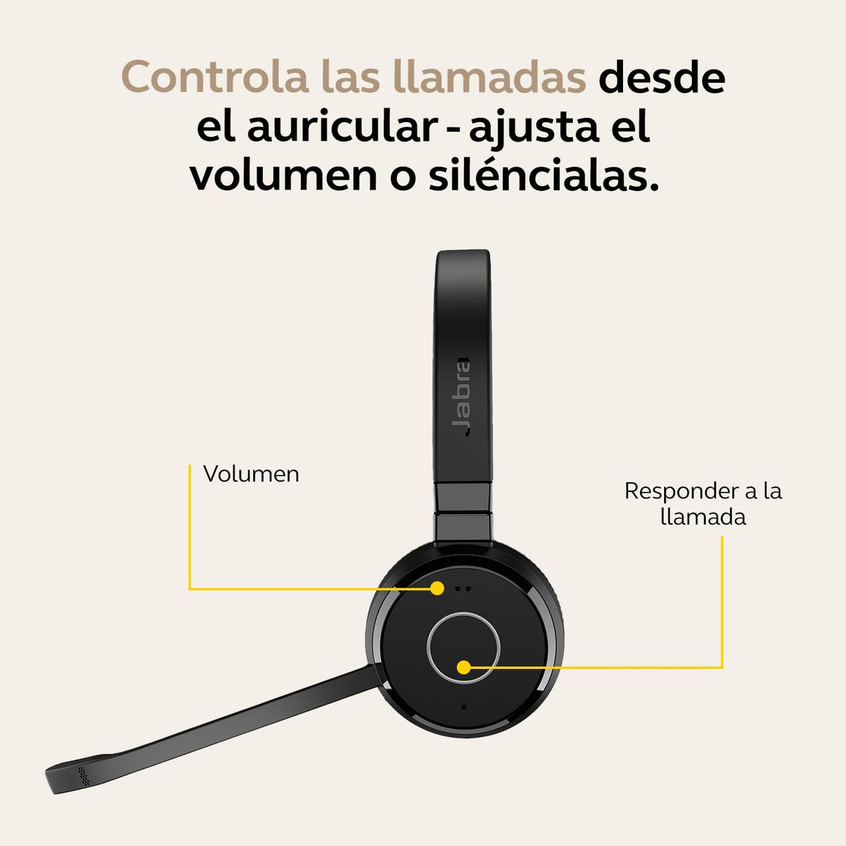 Jabra Evolve 65 TE MS - Auriculares Inalambricos Bluetooth, Cascos Inalambricos Bluetooth con 30m Rango, 16h Batería, conectividad USB-A y USB-C, se Conecta a Dos Dispositivos - Negro
