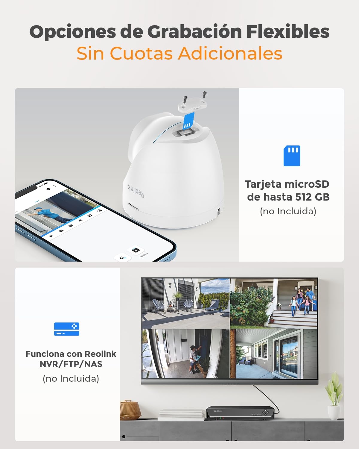 Reolink 4K 8MP Camara Vigilancia PoE Exterior con Detección de Personas/Vehículos/Mascota, Domo IP Cámara de Seguridad Impermeable, Alertas Inteligente, Grabación de Audio, Lapso de Tiempo, RLC-820A