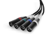 Palmer AoC Loom XLRm Cable adaptador multinúcleo de audio sobre Cat de etherCON a 4 x XLR macho