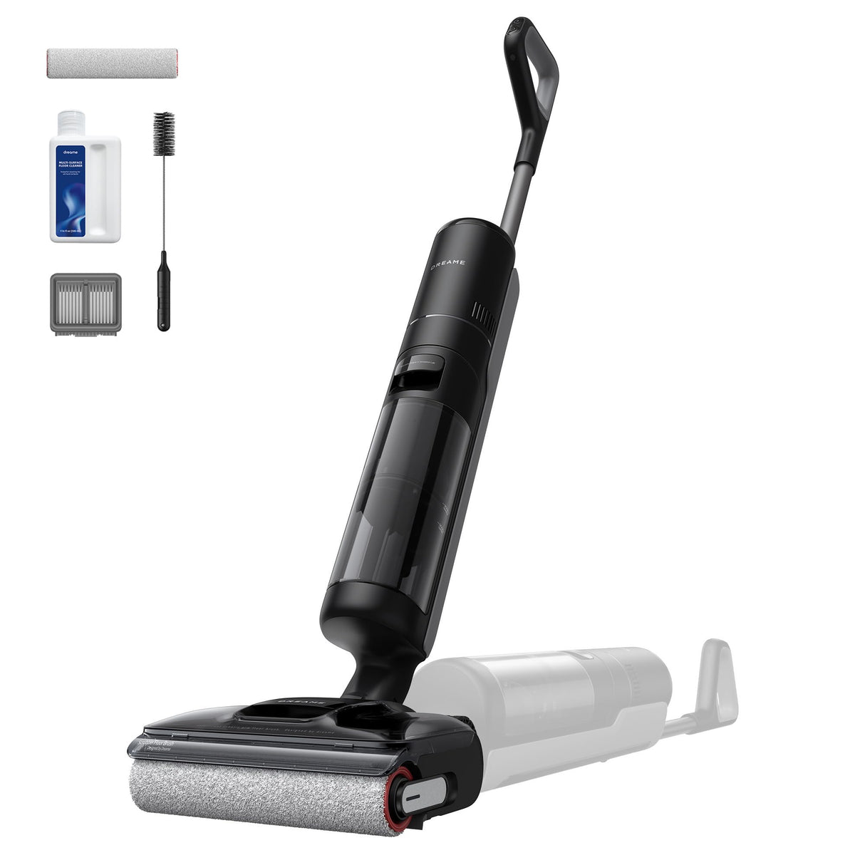 Dreame H12 Pro FlexReach Aspirador en Seco y Húmedo, Alcance Plano de 180°, Secado Durante 5 Min, 18 kPa de Succión, Lavado en Caliente a 90 °C, Limpieza de Borde a Borde, Limpieza de 50 Minutos
