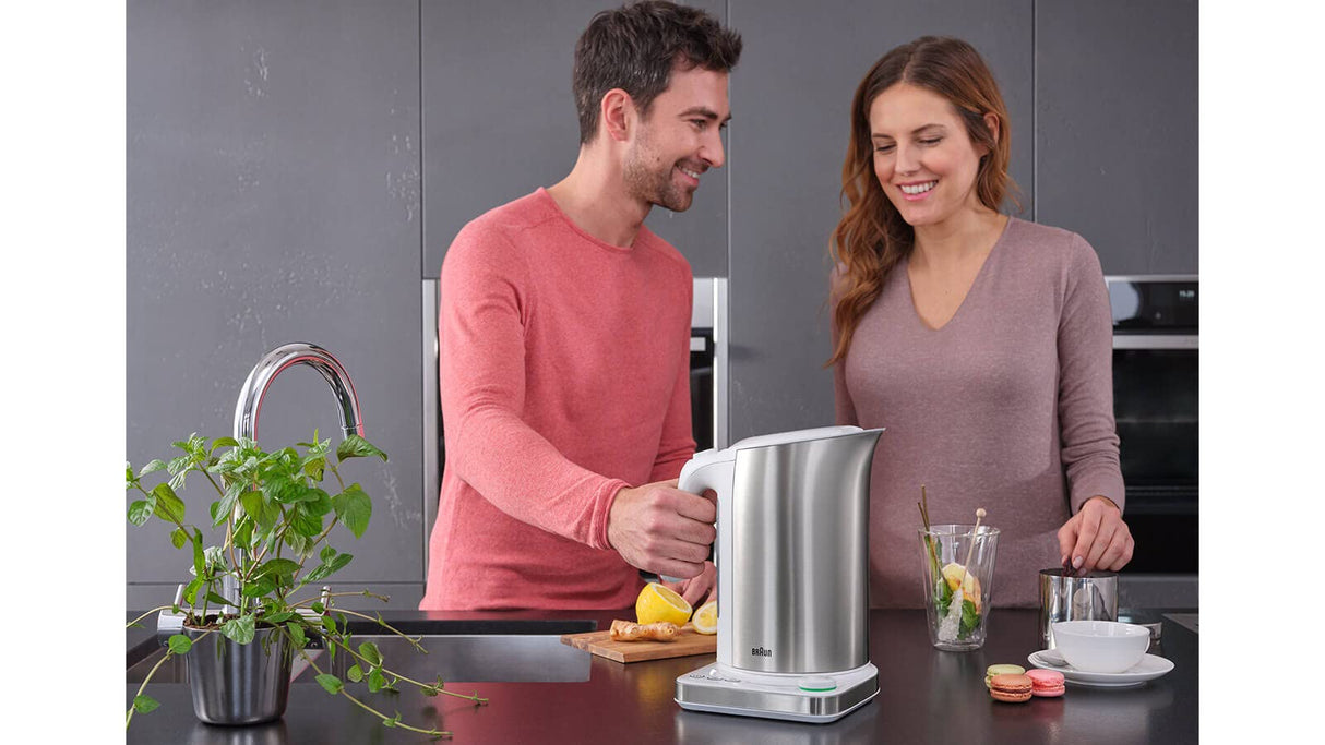 Braun Household Hervidor de agua WK 5115 WH – IDCollection – Tetera con sistema de cocción rápida y función de mantenimiento del calor, 5 niveles de temperatura, ideal para té, 1,7 L, 3000 W, color