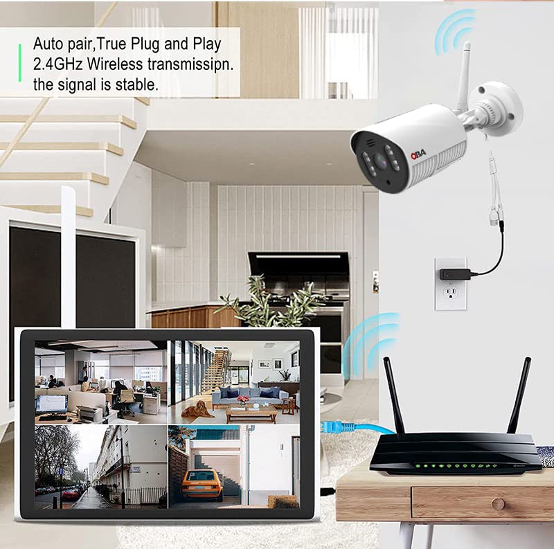 Kit Monitor nvr 4ch cámaras 3 megapíxeles App Oba Lite reconocimiento Facial Audio de 2 vías