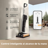 DREAME H14 Dual Aspirador en Seco y Húmedo 5 en 1, Solución de Limpieza con Proporción Inteligente, Se Puede Tumbar, Lavado del Cepillo a 60 °C en 5 min, 18.000 Pa de Succión, con Luz LED