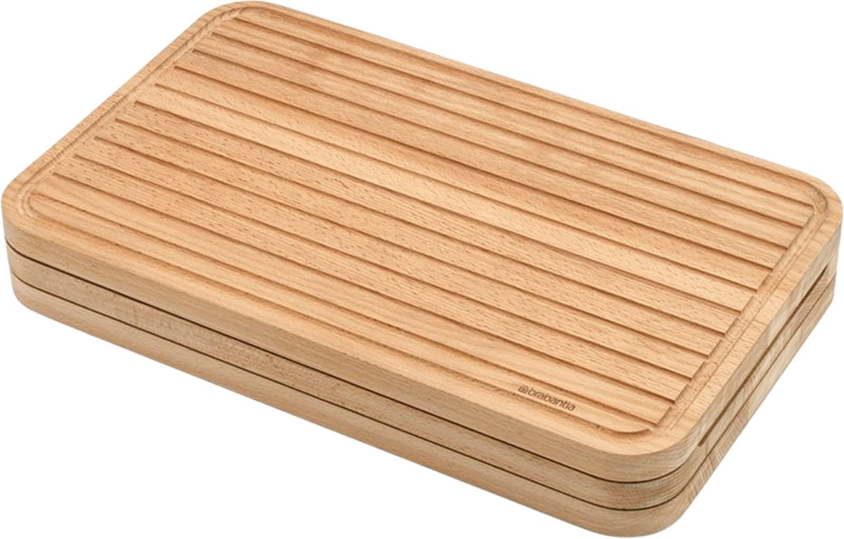 Brabantia Juego de Tablas de Cortar de Madera, marrón
