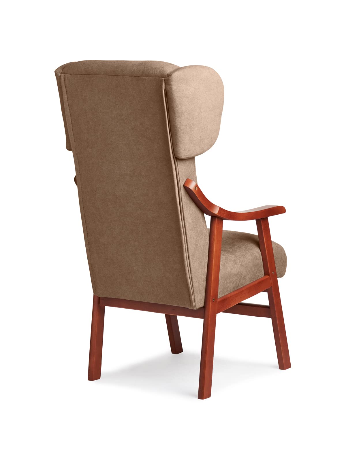 Abuelo a Gusto- Silla con Brazos, Orejas y apoya-Cabezas de Madera, con Respaldo Recto y sentada Alta, Ideal para Personas Mayores o Personas con Movilidad Reducida. Tamaño: 57x69x116 cm.