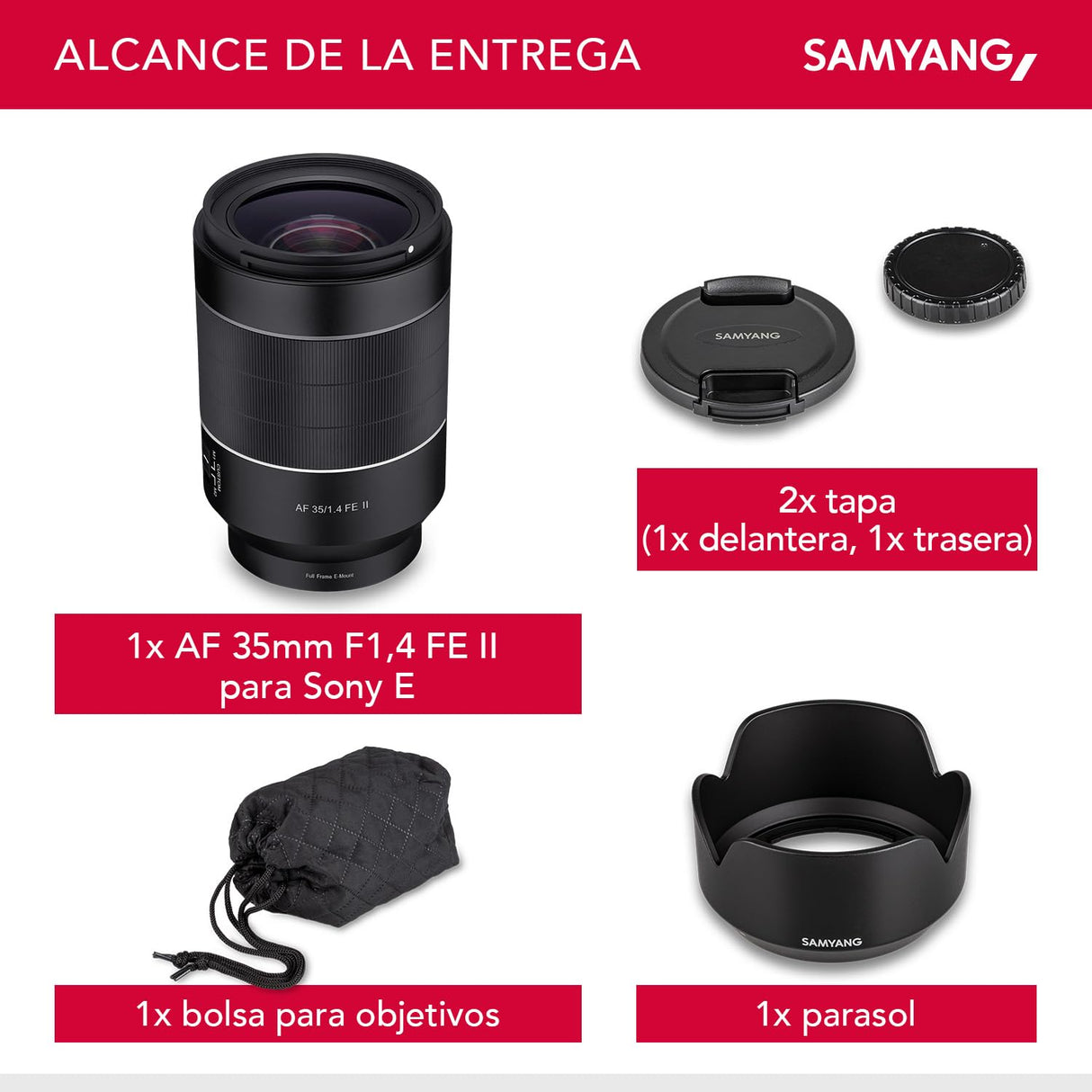 Samyang AF 85 mm F1.4 EF para Canon EF, Teleobjetivo ligero y compacto para tomas de retratos, con enfoque automático DSLM rápido, Para cámaras Canon SLR de fotograma completo y APS-C