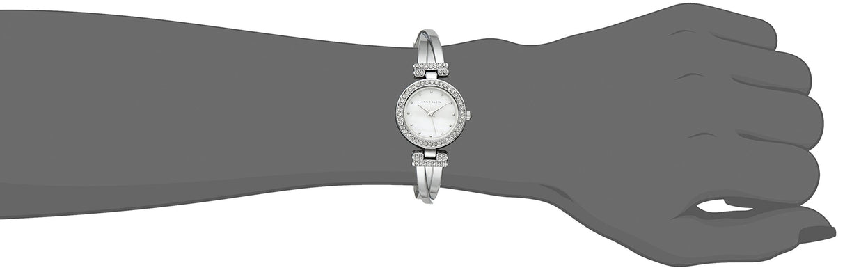 Anne Klein - Juego de Pulsera y Reloj de Pulsera para Mujer de Primera Calidad con Detalles de Cristal