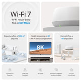TP-Link Deco BE3600 (1-Pack) – WiFi 7 Mesh tribanda hasta 6.6 Gbps, 2 × Puerto 1G, Ideal para casa Grande, Streaming 8K, Juegos y Red Estable con AI Mesh