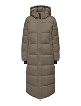 ONLY Onlann Premium Puffer Coat X-Long Otw Abrigo, marrón, L para Mujer