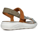 Geox D Spherica Ec5w A, Sandalias Deportivas, Cognac Silver, 41 EU