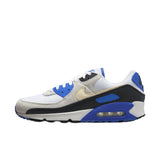 NIKE Air MAX 90 Premium, Sneaker Hombre, Blanco Caqui Azul Negro, 38.5 EU