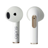 Sudio N2 Snow White - True Wireless Bluetooth Open-Ear Earbuds,Multipoint-Connection,Micrófono Integrado para Llamadas, 30 Horas de batería con Funda de Carga, IPX4 Resistente al Agua, USB-C y Carga