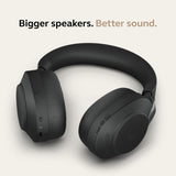 Jabra Evolve2 85 Auriculares Inalámbricos Estéreo con Cancelación de Ruido - Certificados para plataformas UC - Batería de Larga Duración - Adaptador Bluetooth USB-A - Negro