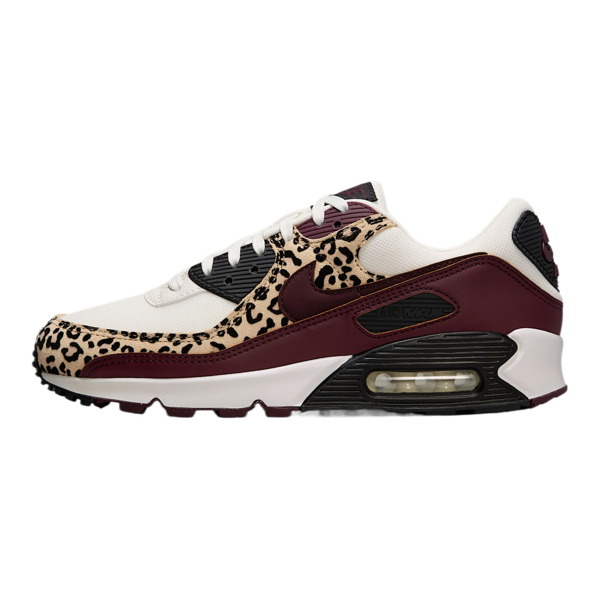 NIKE Air MAX 90, Sneaker Mujer, Sail Burgundy Crush Black, 39 EU