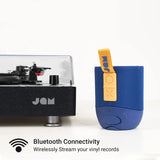Jam Spun Out Tocadiscos Inalámbrico - Tocadiscos Bluetooth, Reproductor de Vinilo de 3 Velocidades Portátil con Cubierta Protectora, Salida de Auriculares, Aux-In, MP3, Negro