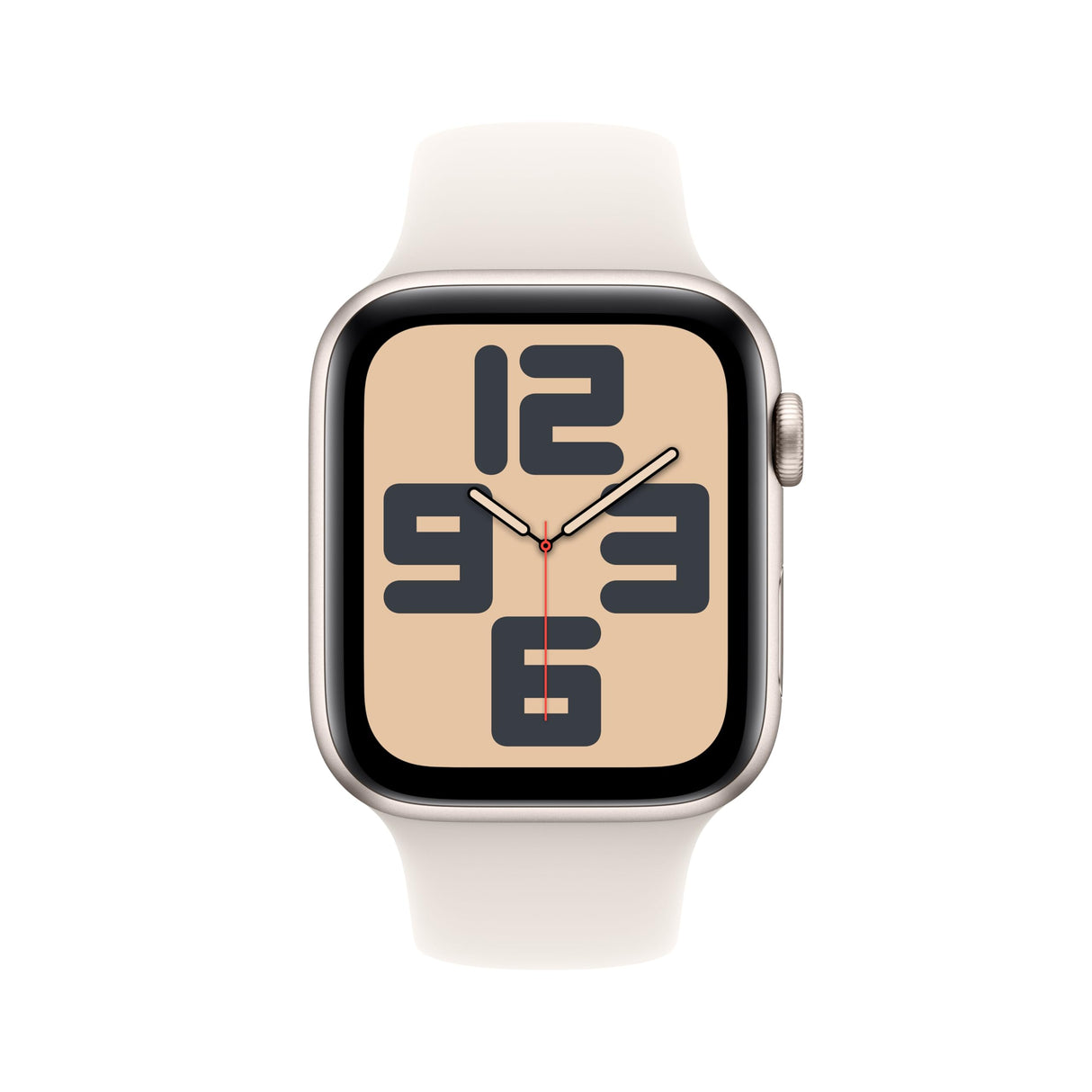 Apple Watch SE de 2.ª generación GPS + Cellular Smartwatch con caja de aluminio en Blanco estrella, 44 mm y Correa deportiva Blanco estrella-Talla M/L.Monitores de entreno y sueño, resistencia al agua