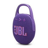 JBL Clip 5, Altavoz inalámbrico portátil con Bluetooth, resistente al agua y al polvo IP67, hasta 12h de reproducción y más con Playtime Boost activado, morado