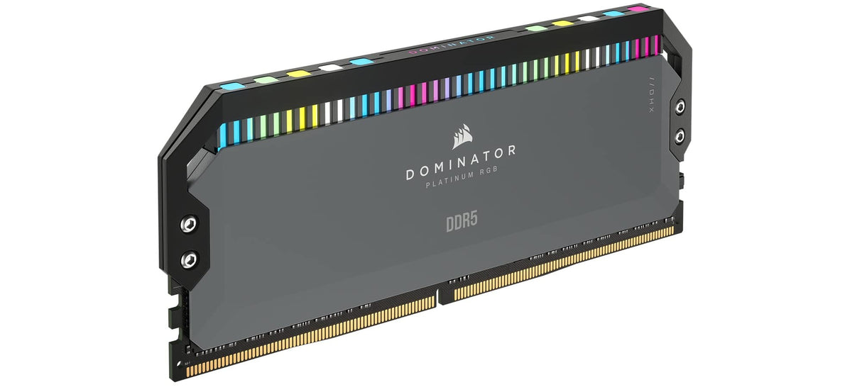 Corsair Dominator Platinum RGB DDR5 64 GB (2 x 32 GB) 5200MHz C40 Memoria optimizada de AMD (12 LED RGB CAPELLIX ultrabrillantes, Refrigeración DHX patentada, Compatibilidad con AMD Expo) Gris Frío