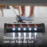 Philips Aspiradora sin Cable Serie 3000, Potente succión en Suelos Duros, 60 min de autonomía, Cepillo LED, Accesorios, batería reemplazable, Ligera y eficiente en rincones (XC3032/01)