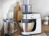 Kenwood Prospero+ KHC29A.O0SI - Amasadora, cuenco de acero inoxidable, 4,3 L, incluye juego de accesorios, 10 unidades + 3 ganchos y batidor, batidora de cristal, procesador de alimentos de 3 discos,