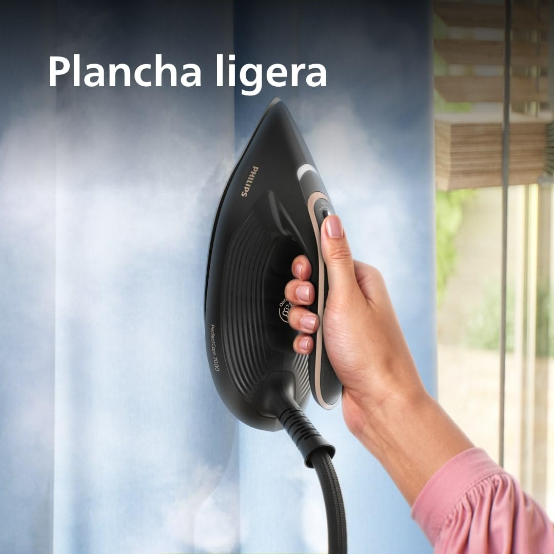 Philips PerfectCare serie 7000 Centro de planchado, golpe de vapor de 650 g, 8.5 Bares, suela SteamGlide Elite, vapor automático inteligente (PSG7300/80)