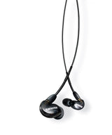 Shure SE215-K-E, auriculares in-ear con aislamiento de sonido de calidad, sonido cálido y con detalles con graves mejorados, cable desmontable,negro