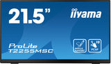 iiyama T2255MSC-B1 21,5" Bonded PCAP 10P Táctil, MPP2.0 (Active Stylus) Supported, 1920x1080, Panel IPS, Flat Bezel Free Glass Front, HDMI, Displayport, 400cd/m², USB Hub 2X 3.0, Altavoces, Bookstand