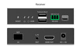 DIGITUS HDMI Fiber KVM IP Extender Set – UHD 4k 60Hz – HDMI 2.0 – Alcance MM 300 m y SM 40 km – Transmisor y receptor – Hasta 253 receptores – 2x USB para ratón, teclado – Punto a punto – Negro