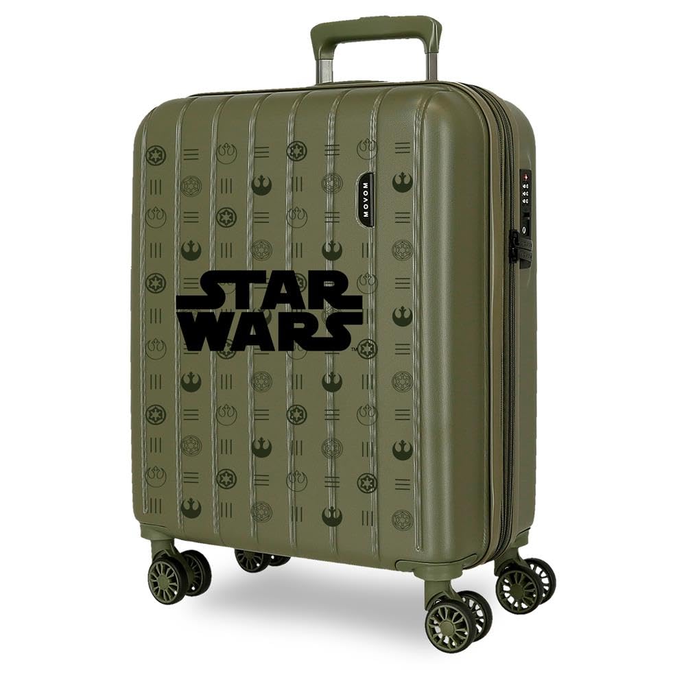 Joumma Star Wars Green Maleta de Cabina Verde 40x55x20 cms rígida 2,8 kgs Cierre TSA Integrado ABS 2,8 kgs 37L Extensible Equipaje de Mano