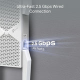 TP-Link RE655BE - Repetidor Wi-Fi 7 de Tres Bandas BE9300, hasta 5764 Mbps (6 GHz) + 2882 Mbps (5 GHz) + 688 Mbps (2,4 GHz), EasyMesh, 1 Puerto LAN de 2,5 Gigabit, 4 Antenas externas, WPAA
