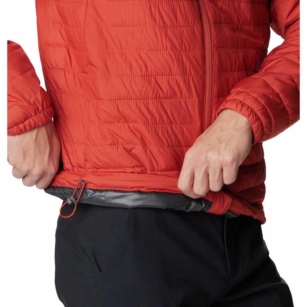 Columbia Silver Falls Hooded Jacket, Chaqueta Acolchada Con Capucha para Hombre, Warp Red, Talla M