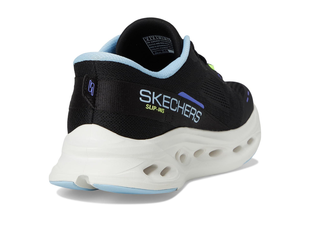 Skechers MAX Cushioning Glide-Step Caledonia, Zapatillas Mujer, Black, 39 EU