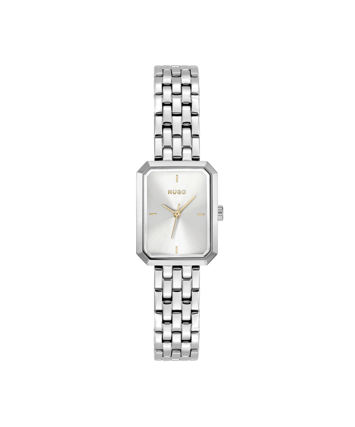 HUGO Reloj con Movimiento de Cuarzo de Tres Manecillas para Mujer Colección #Cosy con Correa de Acero Inoxidable Plateada - 1540178