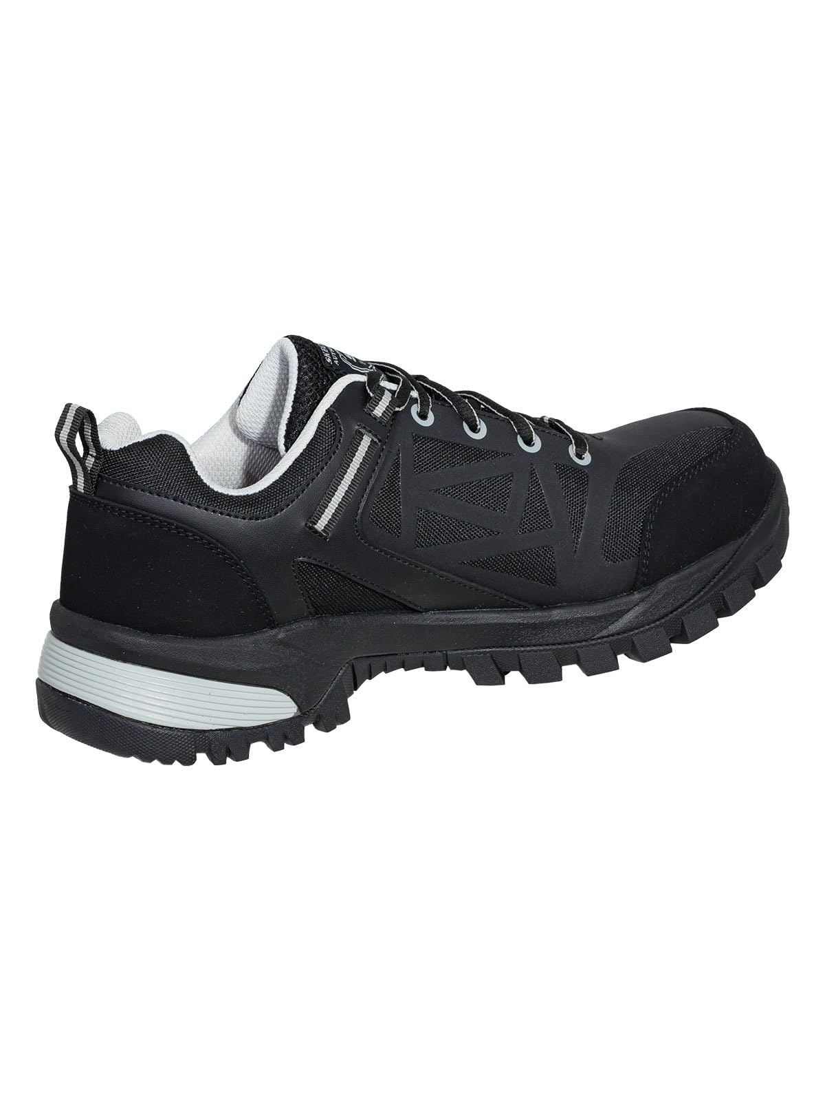 Skechers Gatlon Strigax, Botas de construcción Hombre, Black Gray Leather/Synthetic/Textile, 43 EU