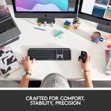 Logitech MX Keys for Mac - Teclado inalámbrico avanzado, QWERTY Inglés Reino Unido - Gris