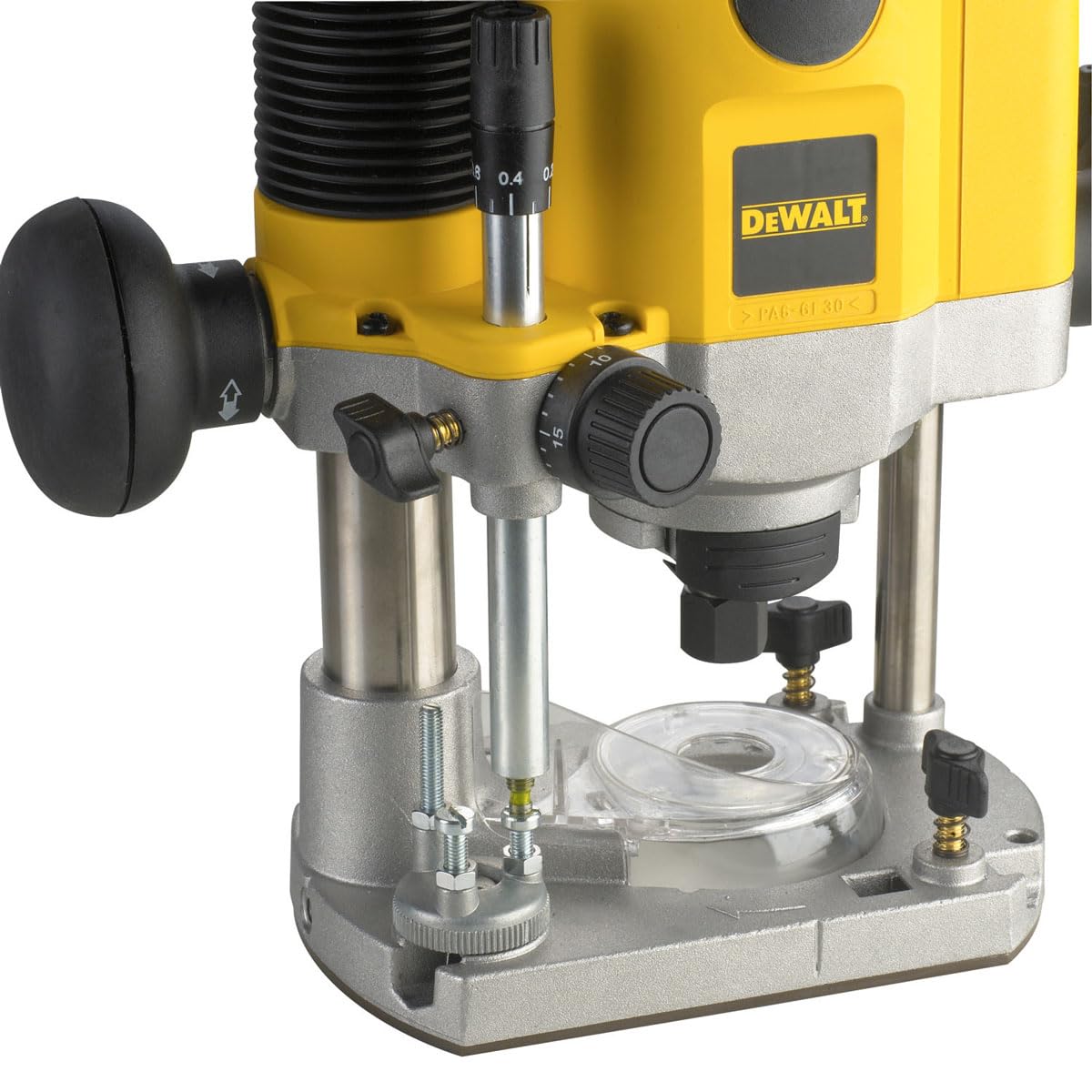 DeWalt DW621-QS Fresadora 1.100W-24.000 RPM (6-8 mm) Electrónica, Negro, Amarillo