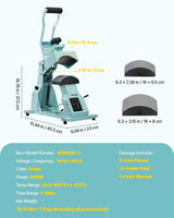 VEVOR Máquina de Prensado Térmico, Prensa de Transferencia Térmica con 2 Platinas Intercambiables, Control Preciso de Tiempo y Temperatura, Máquina de Sublimación HTV para Gorras, Diademas, Verde