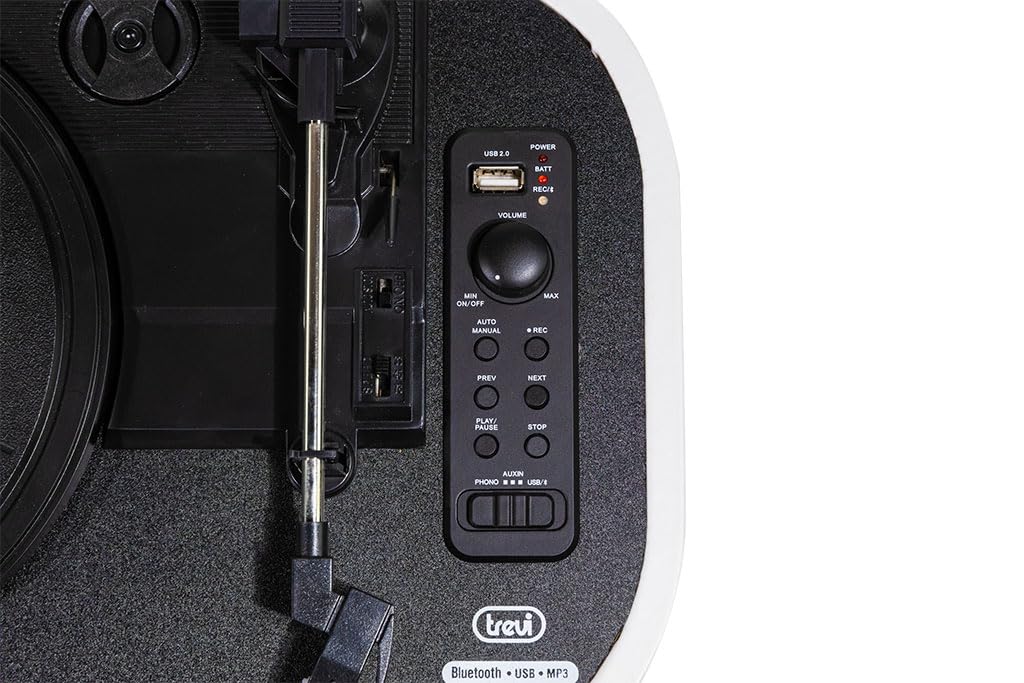 Tocadiscos Trevi TT 1020 BT USB Estéreo Bluetooth Batería Recargable Turquesa