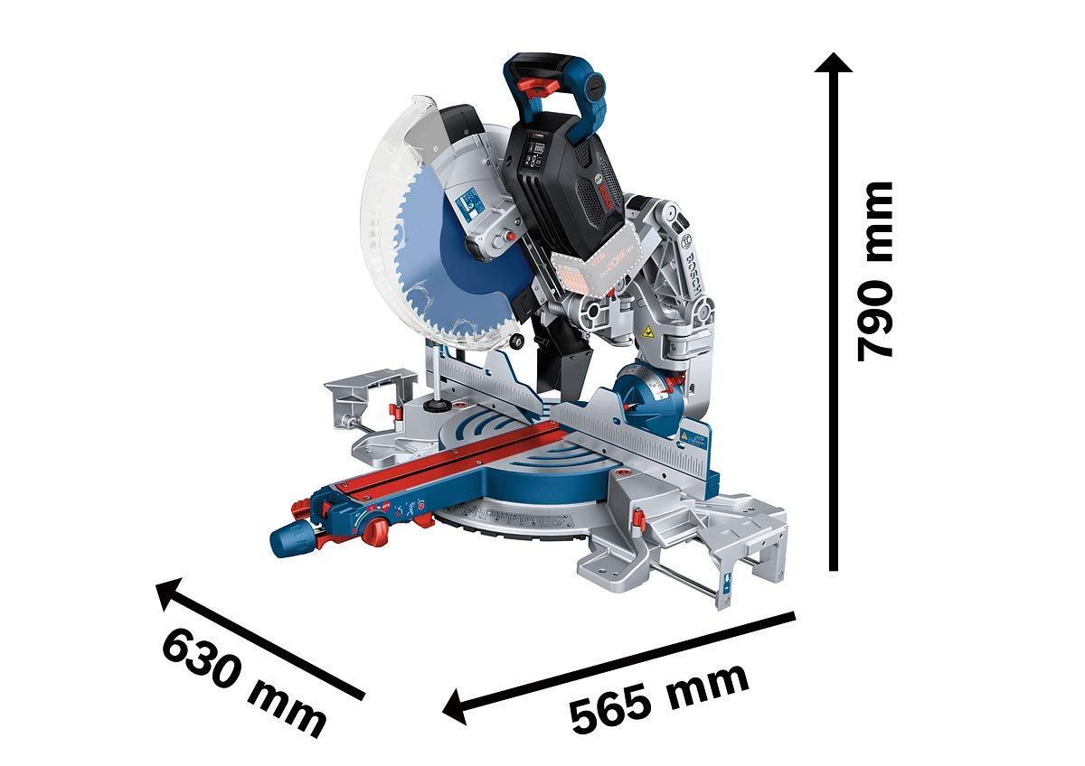 Bosch Professional 0601B43000 GCM 18V-305 GDC-Ingletadora telescópica (18V, Ø Disco 305 mm, BITURBO, láser, sin batería, módulo Connectivity, en Caja)
