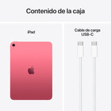 Apple iPad de 11 Pulgadas: Chip A16, Modelo de 11 Pulgadas, Pantalla Liquid Retina, 128 GB, Wi Fi 6, cámaras Frontal y Trasera de 12 Mpx, Touch ID, autonomía para un día Entero – Rosa