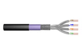 DIGITUS 100 m de Cable de red para exteriores Cat 7, S-FTP (PiMF) Simplex, BauPVO Eca, LSZH Libre de Halógenos, 1200 MHz Copper AWG 23/1, Compatible con PoE+, Cable de tierra instalación LAN, Negro