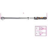 BETA 665/10, 20/100 nm, Llave Dinamométrica Mecánica con Lectura Digital, Llave de Carraca Reversible de Fácil Ajuste, Alta Visibilidad, Ergonómica, Precisión de ± 3%
