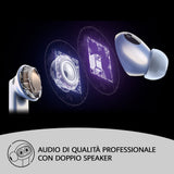 HUAWEI FreeBuds Pro 2 Auriculares Bluetooth, Auriculares Hi-Res Audio, Doble Altavoz, cancelación Activa del Ruido 47 dB, Ecualizador adaptativo, conexión 2 Dispositivos, IP54, cerámica Blanca, con