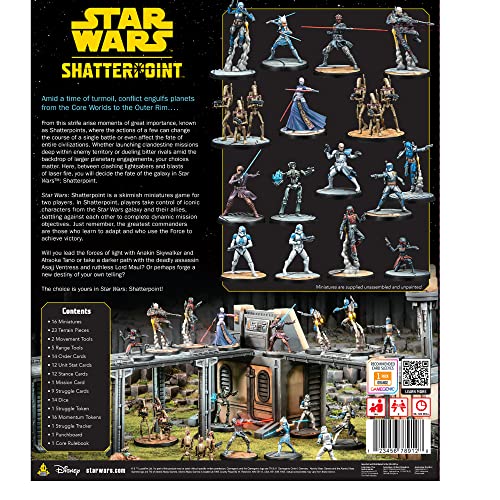 Star Wars Shatterpoint Core Set | Juego de miniaturas de Mesa | Juego de Estrategia | Juego de Batalla de escaramuzas para niños y Adultos | A Partir de 14 años | 2 Jugadores | Tiempo Promedio de