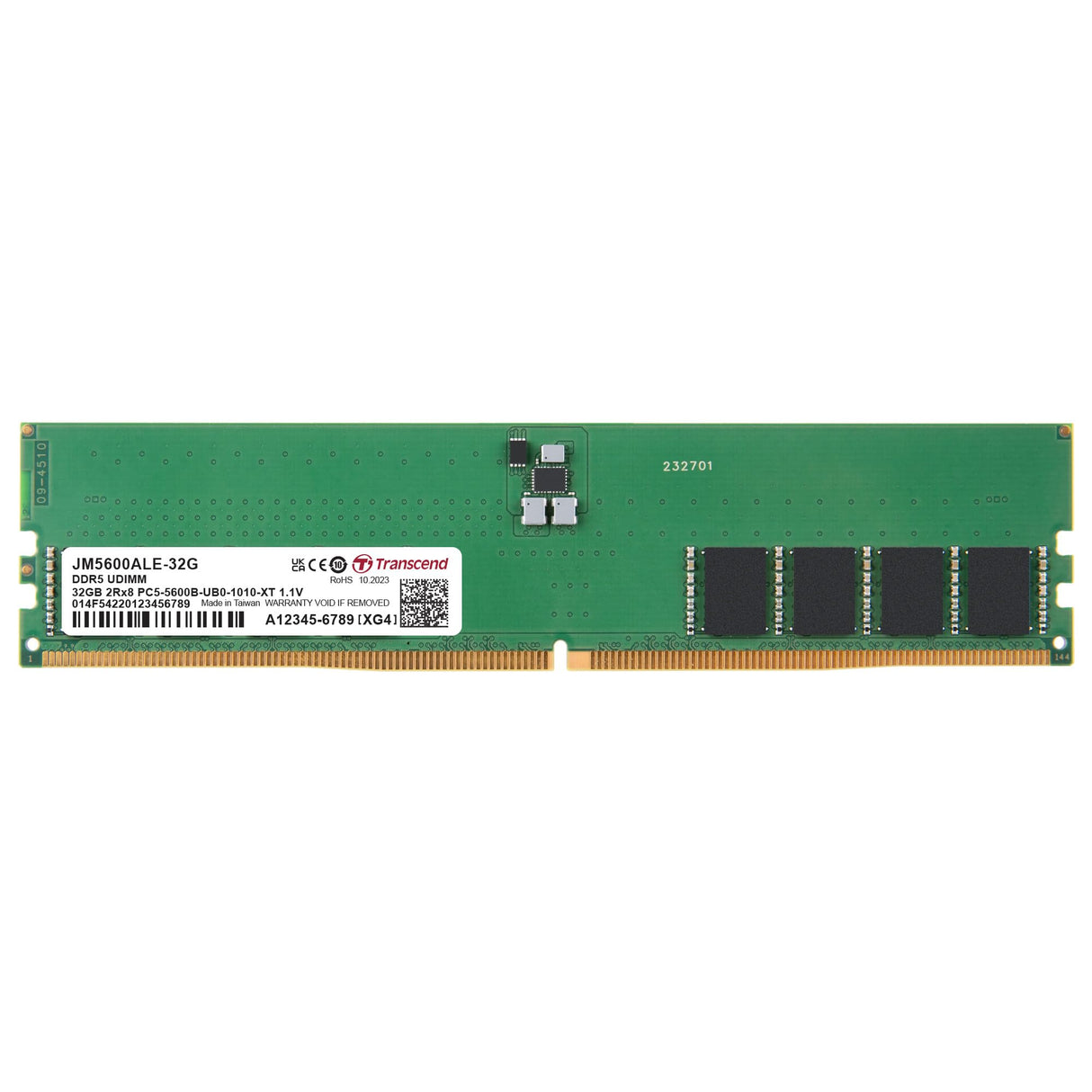 Transcend Módulo de Memoria DDR5 5600 DIMM 2Rx8 32GB - JM5600ALE-32G